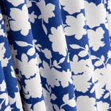 Blaue Viskose mit Blumendruck - Ribes y Casals