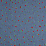 Chambray Baumwolle Stickerei Kirschen - Ribes y Casals