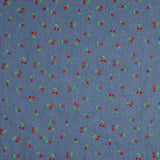 Chambray Baumwolle Stickerei Kirschen - Ribes y Casals
