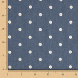 Chambray Baumwolle Stickerei Polka Dots - Ribes y Casals