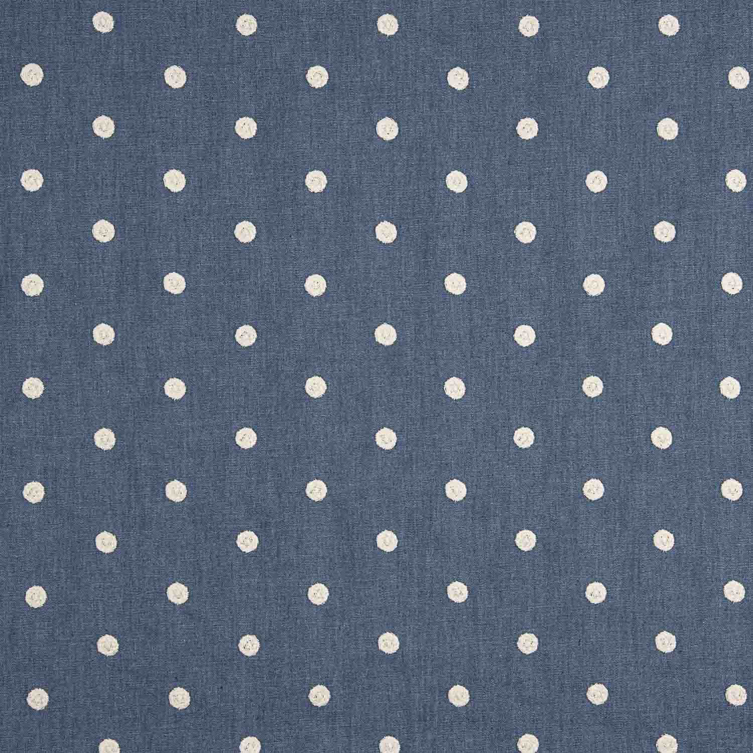 Chambray Baumwolle Stickerei Polka Dots - Ribes y Casals