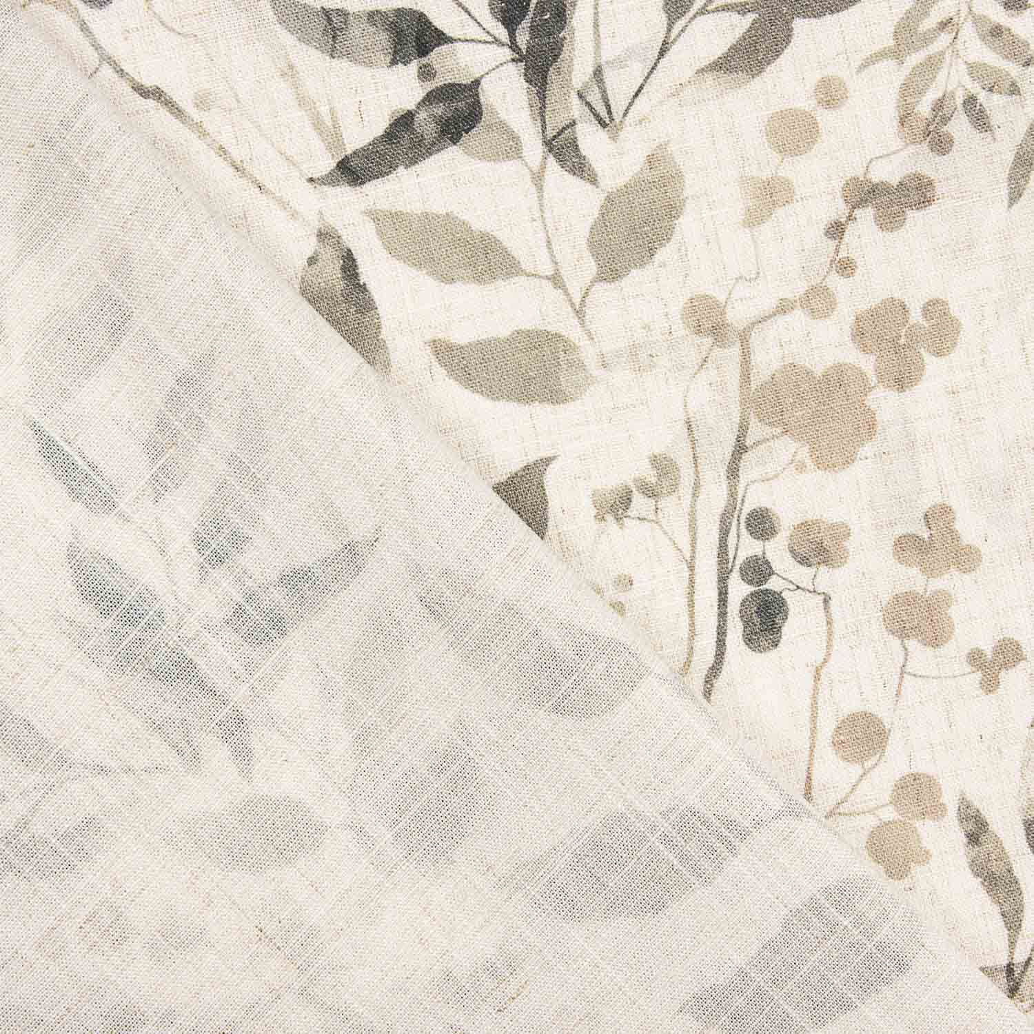 Leinen-Viskose-Reststück mit digitalem Blumenmuster – verschiedene Maße x Breite 140 cm - Ribes y Casals