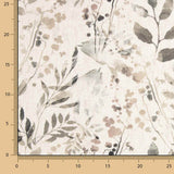 Leinen-Viskose-Reststück mit digitalem Blumenmuster – verschiedene Maße x Breite 140 cm - Ribes y Casals