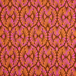 Viskose gestrickt Retro Bloom Rosa und Orange - Ribes y Casals