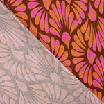Viskose gestrickt Retro Bloom Rosa und Orange - Ribes y Casals