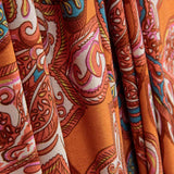 Viskose Paisley-Strick Bohemian Orange - Ribes y Casals