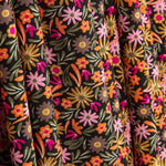 Bedruckte Viskose Floral Boheme Noir - Ribes y Casals