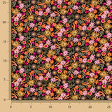 Bedruckte Viskose Floral Boheme Noir - Ribes y Casals