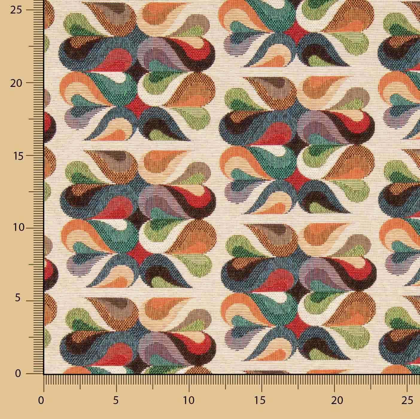 Retro-Mosaik-Wandteppich, mehrfarbig - Ribes y Casals