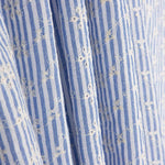 Blaue Streifen aus bestickter Baumwolle - Ribes y Casals