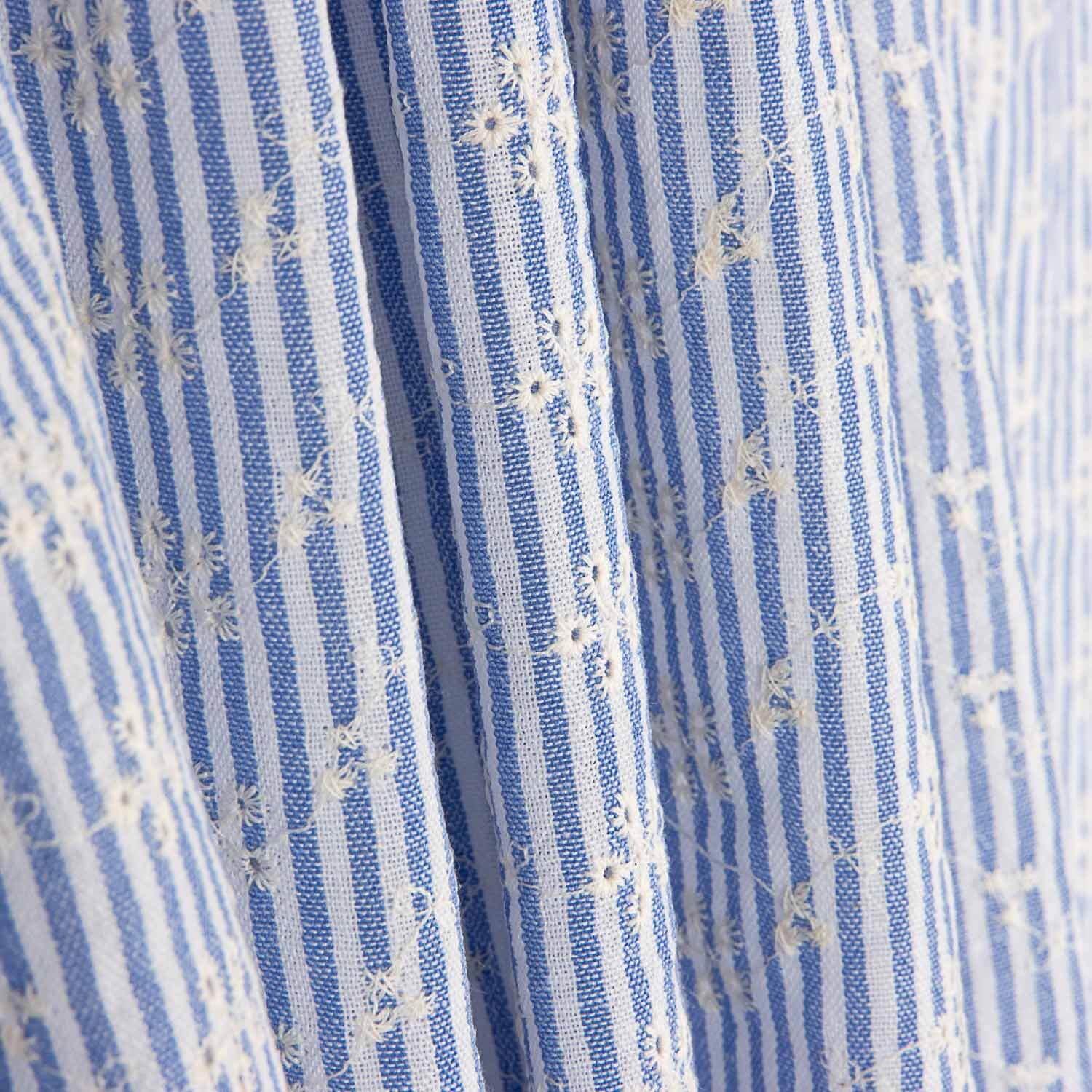 Blaue Streifen aus bestickter Baumwolle - Ribes y Casals