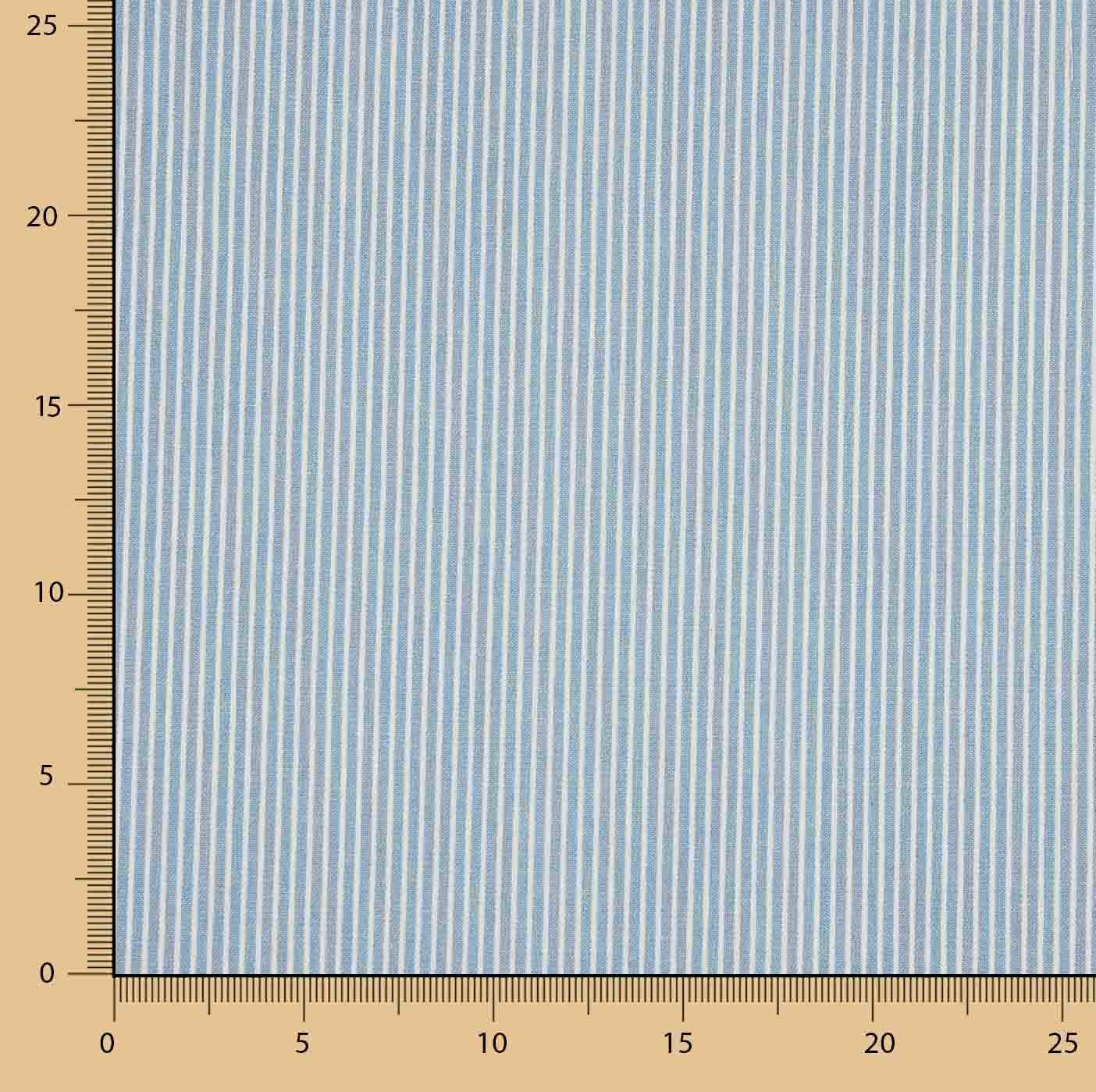 Jeansstoff-Reststück mit hellblauen und weißen Streifen – verschiedene Maße x Breite 148 cm - Ribes y Casals