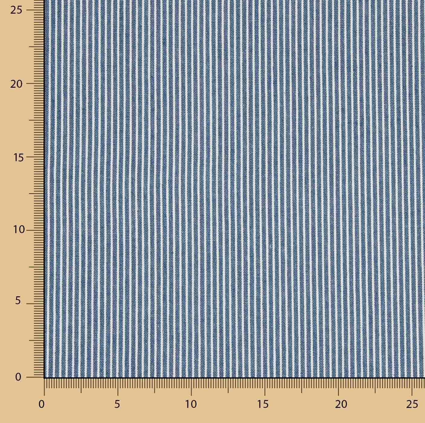 Indigoblau und weiß gestreifte Jeans - Ribes y Casals