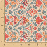Floral Cotton Canvas Barock Rot und Blau - Ribes y Casals