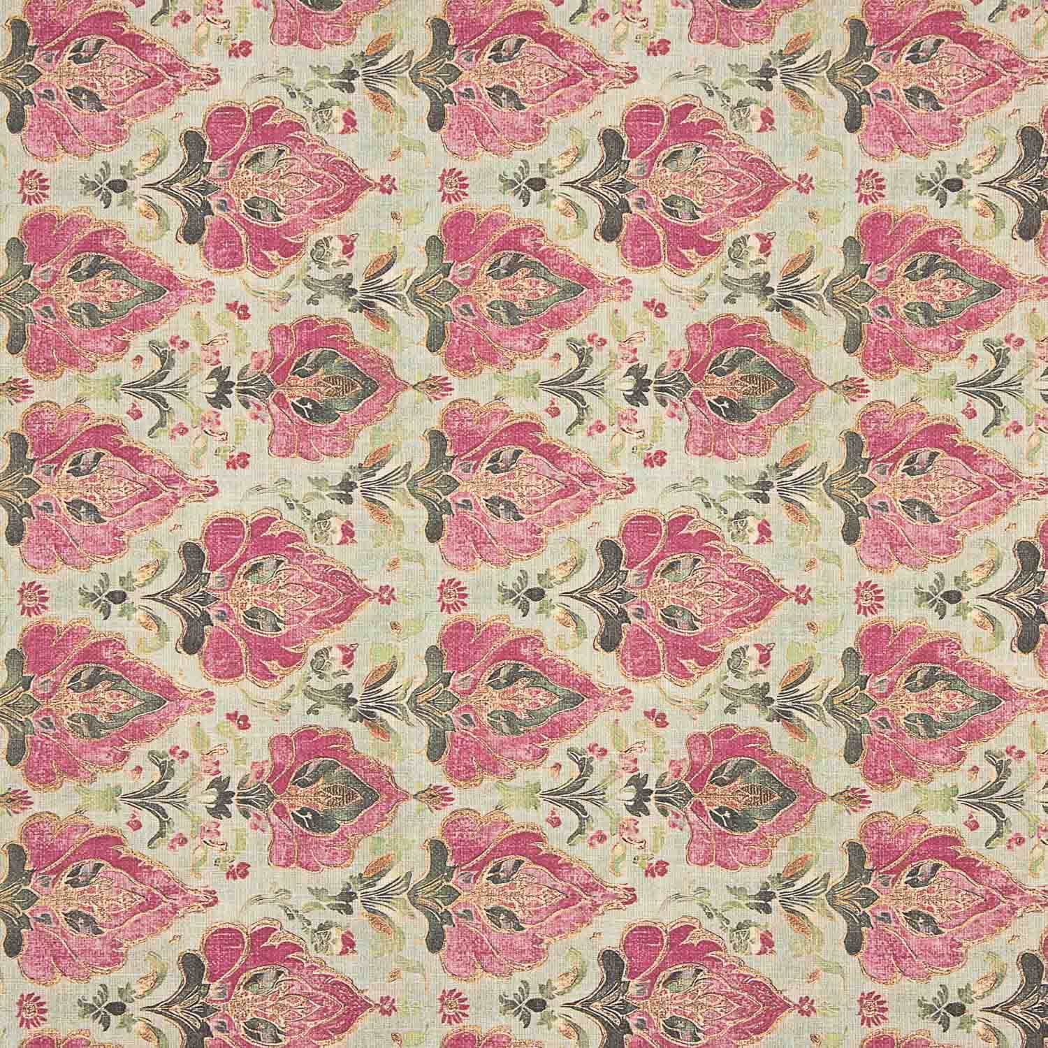 Canvas Cotton Floral Orna Rosa und Grün - Ribes y Casals