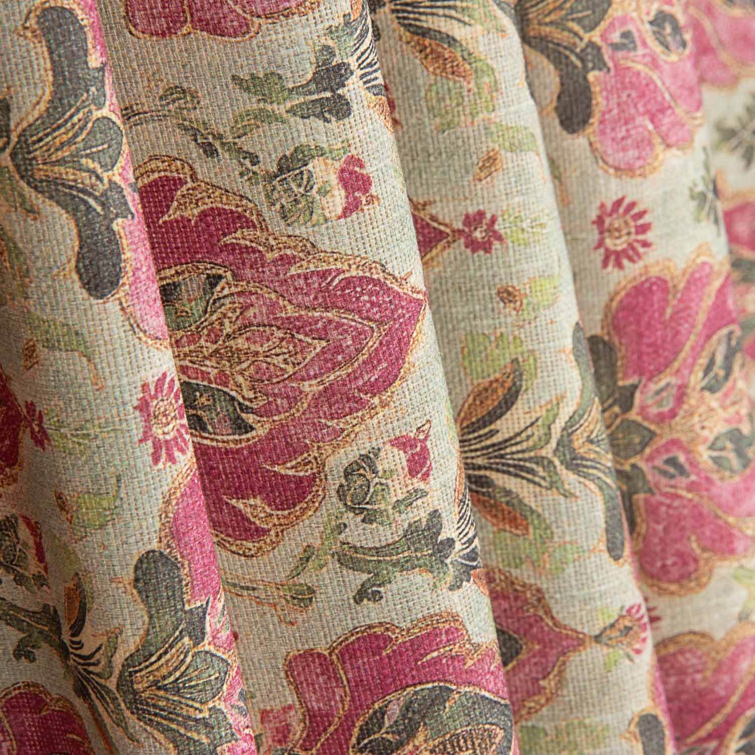 Canvas Cotton Floral Orna Rosa und Grün - Ribes y Casals