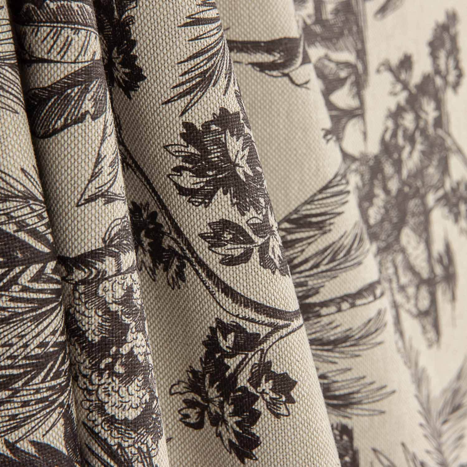 Segeltuch Baumwolle Botanical Botanical Print Braun - Ribes y Casals
