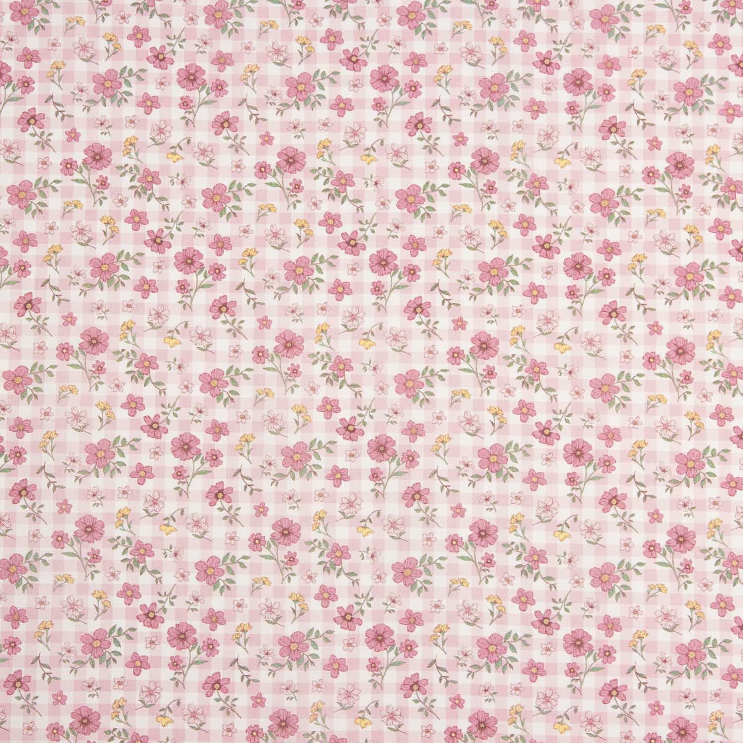 Popeline Baumwolle Rosa Cottage Meadow - Ribes y Casals