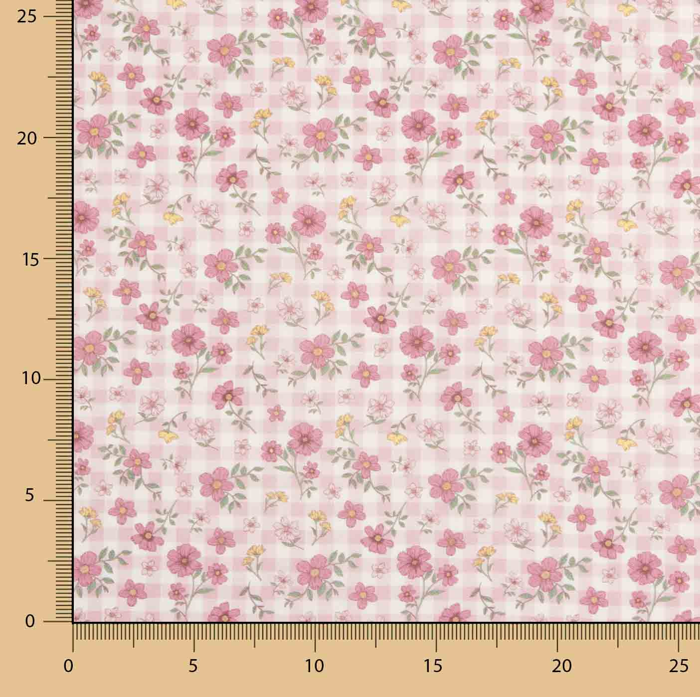 Popeline Baumwolle Rosa Cottage Meadow - Ribes y Casals