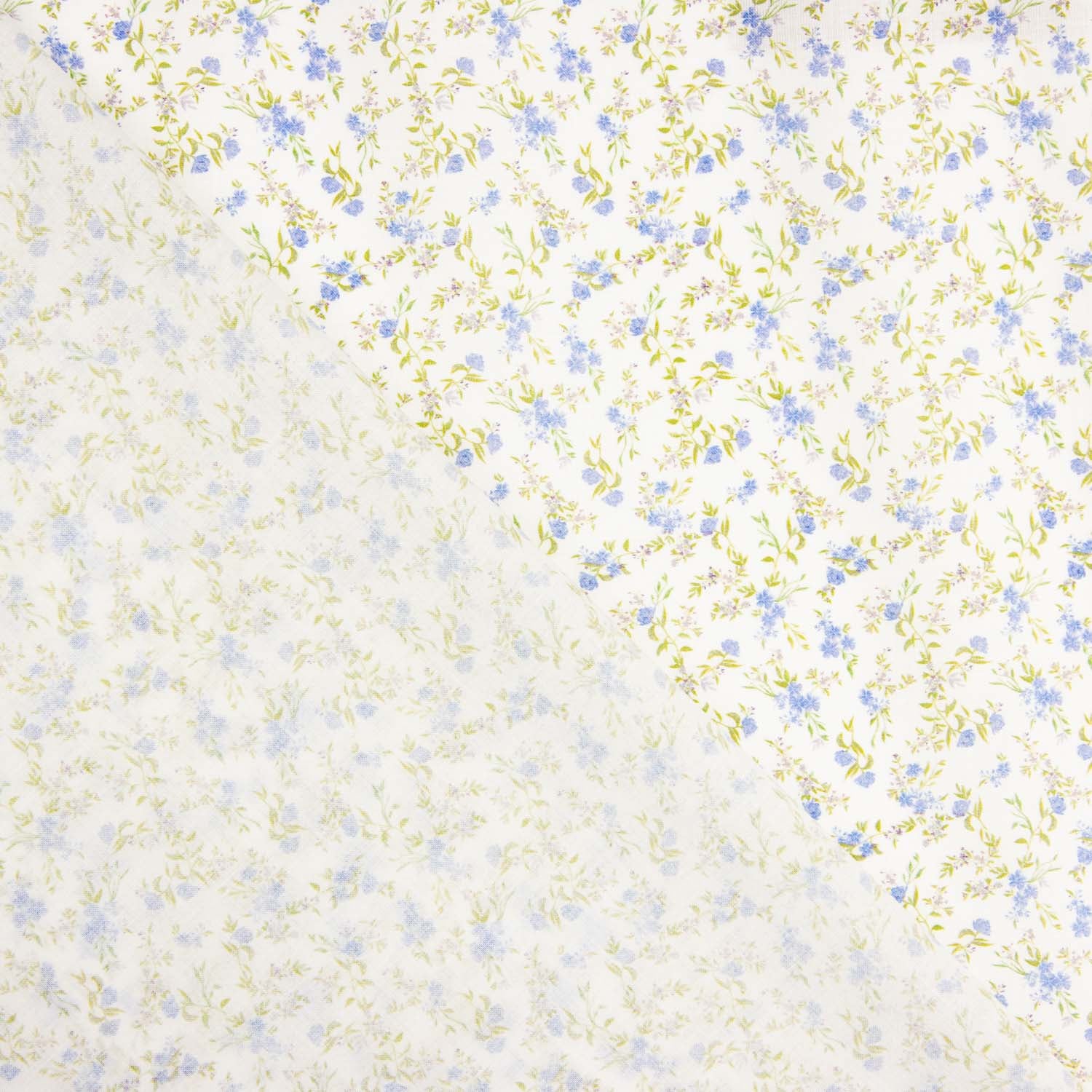 Blaue Flüster-Baumwoll-Popeline - Ribes y Casals