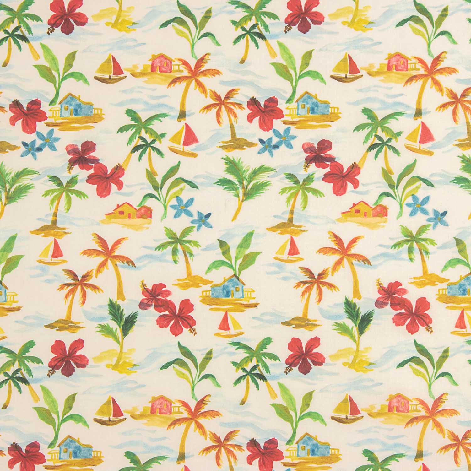 Baumwoll-Popeline Aloha Paradise Sun - Ribes y Casals