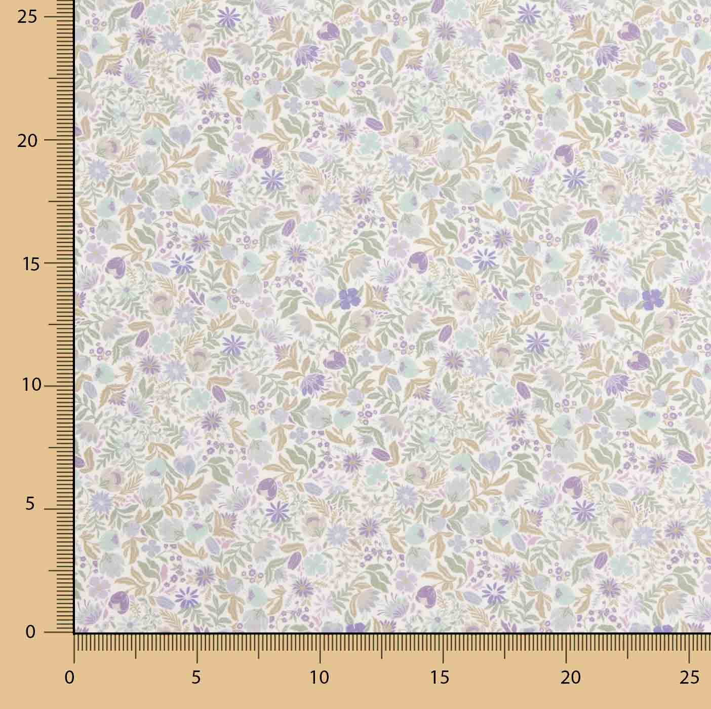 Vintage Baumwolle Popeline Lavendel Garten - Ribes y Casals