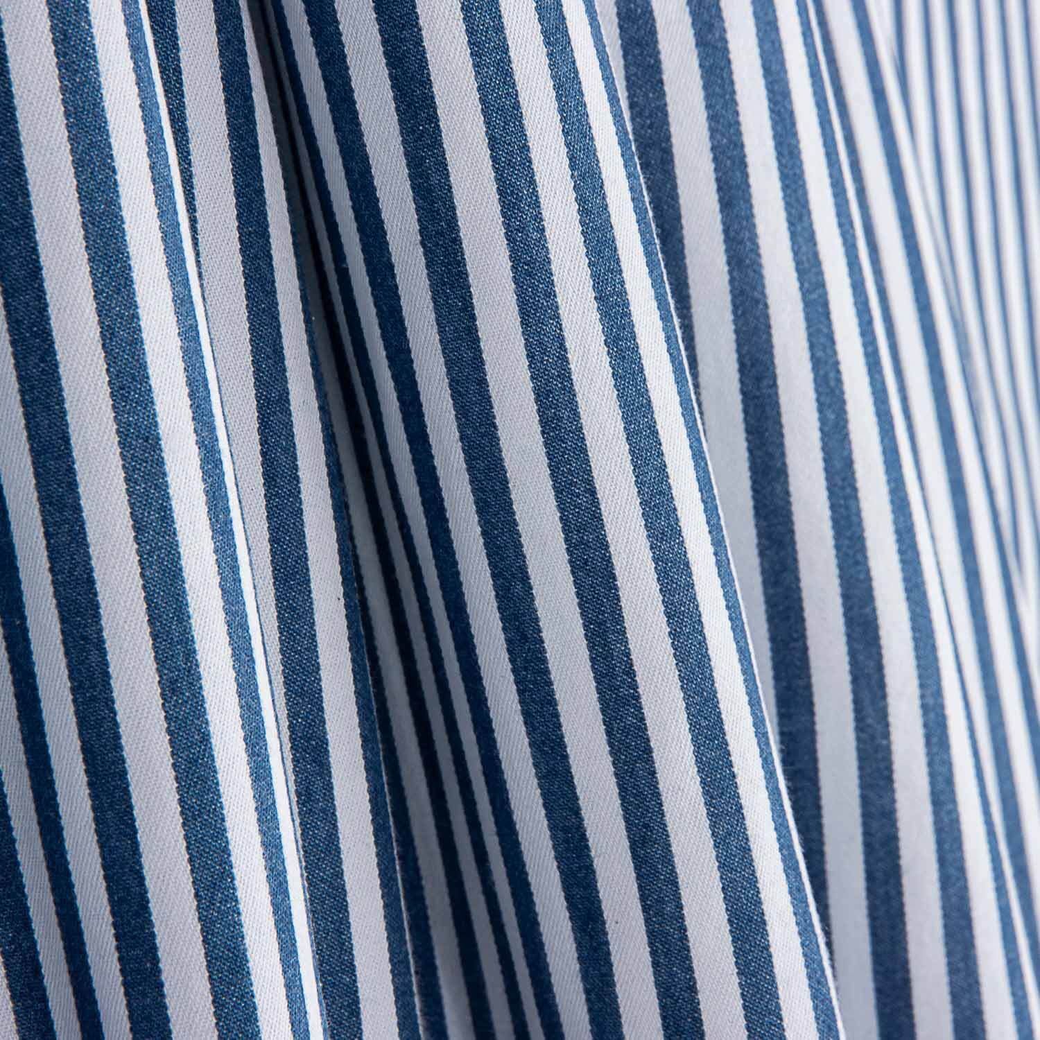 Feiner Baumwollköper Marineblau gestreift - Ribes y Casals
