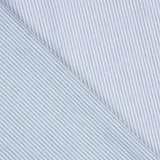 Feiner Baumwoll-Twill gestreift Mini-Streifen Hellblau - Ribes y Casals