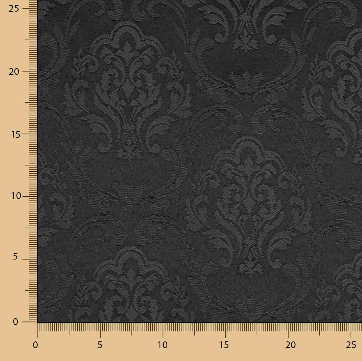 Jacquard-Leinwand Pompeya Schwarz - Ribes y Casals