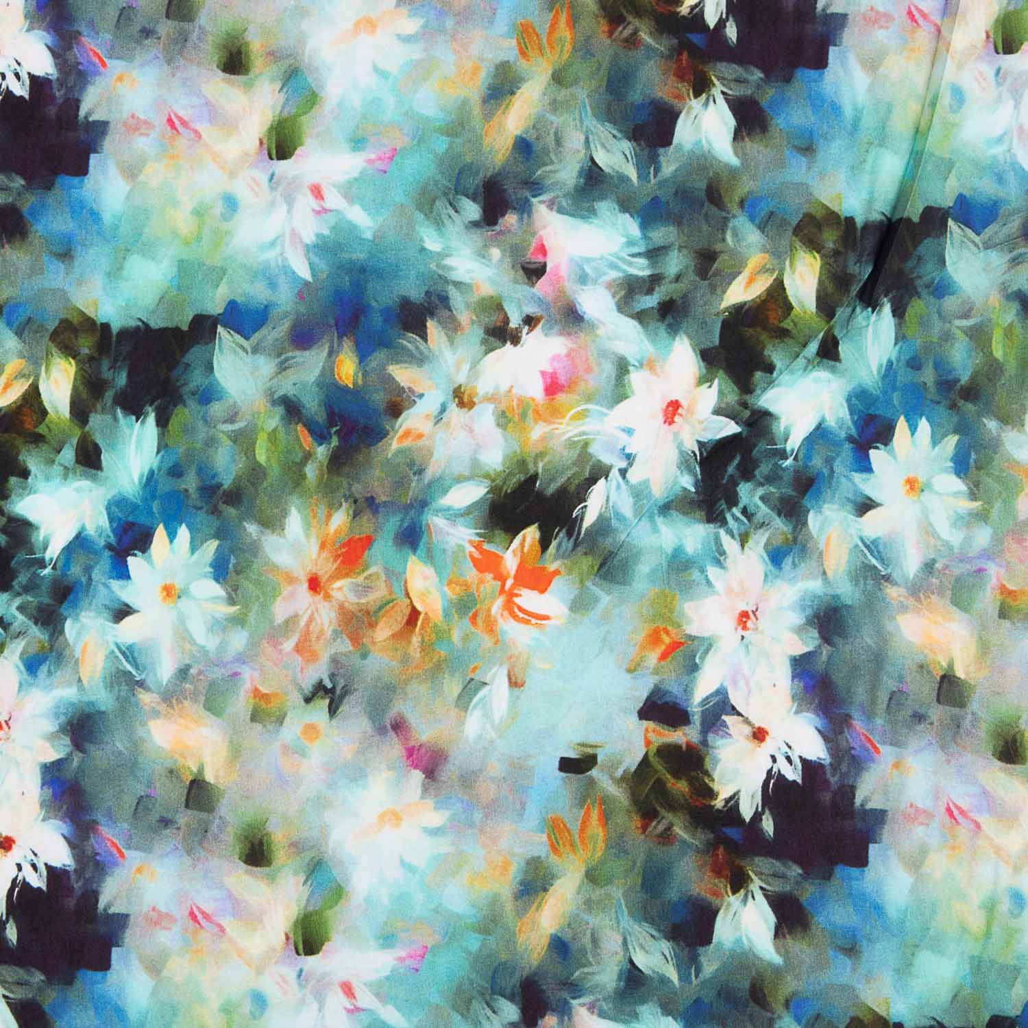 Kunstvoll mit Blumen bedruckte Viskose - Ribes y Casals