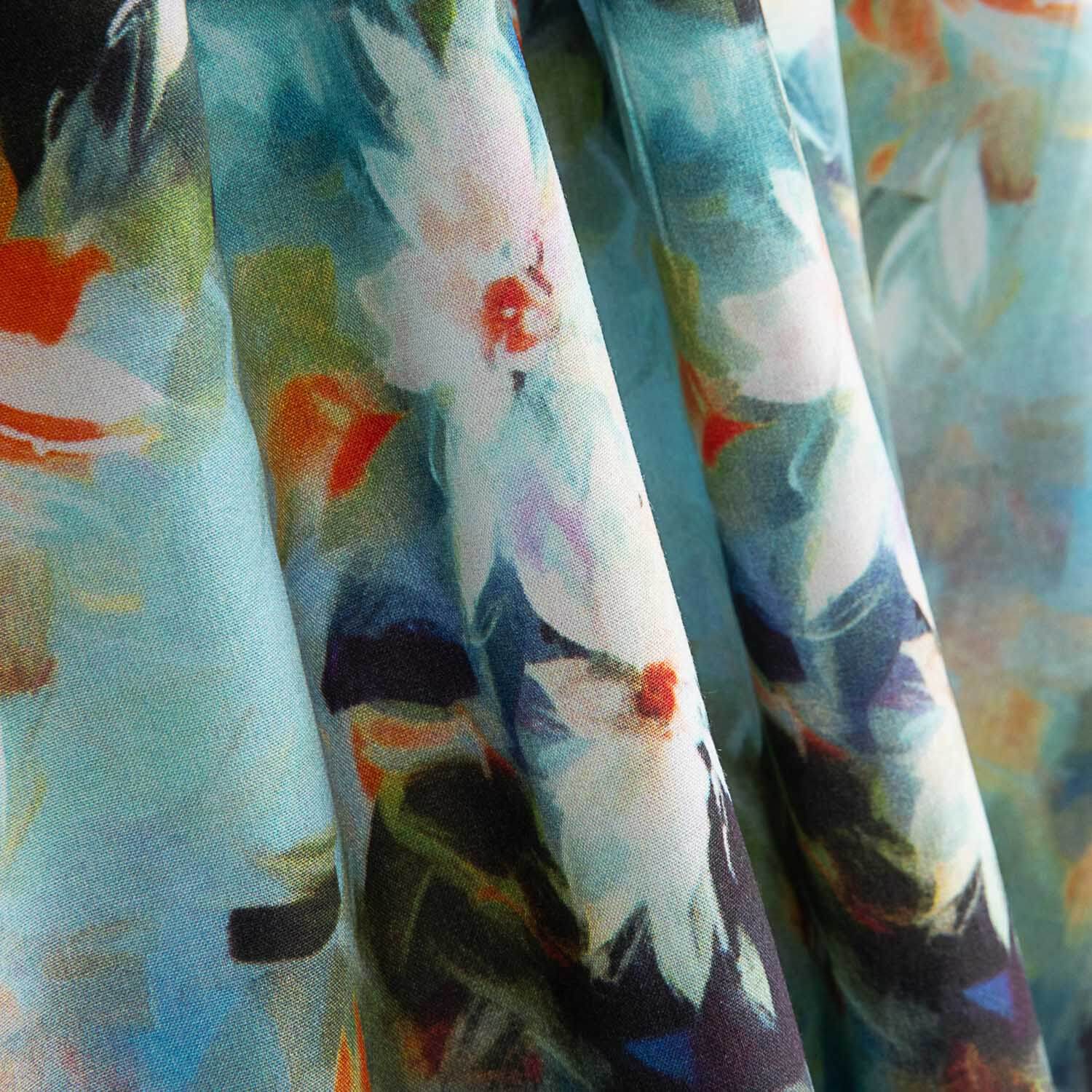 Kunstvoll mit Blumen bedruckte Viskose - Ribes y Casals