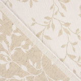 Jacquard für den Wohnbereich, beidseitig verwendbar, Blätter, beige - Ribes y Casals