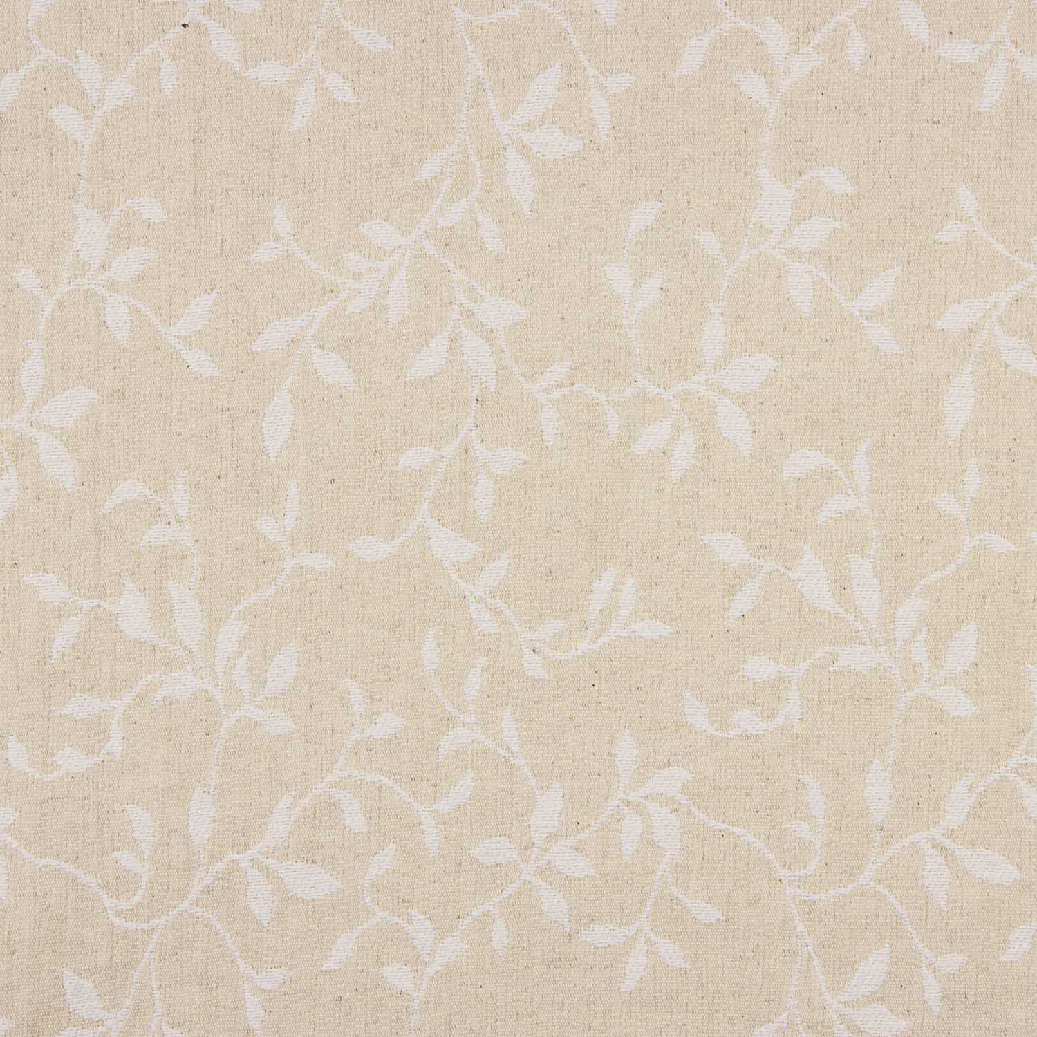 Jacquard-Heimtextil, beidseitig verwendbar, weiß und naturfarben mit Leinen - Ribes y Casals