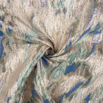 Brokat Lurex Brokat Abstrakter Druck Grün Blau - Ribes y Casals