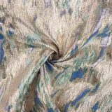 Brokat Lurex Brokat Abstrakter Druck Grün Blau - Ribes y Casals