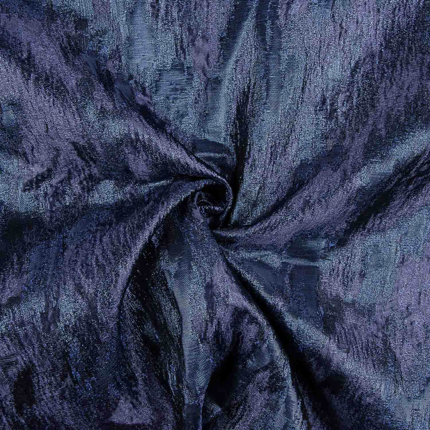 Brokat Lurex Brokat Abstrakter Druck Marineblau - Ribes y Casals