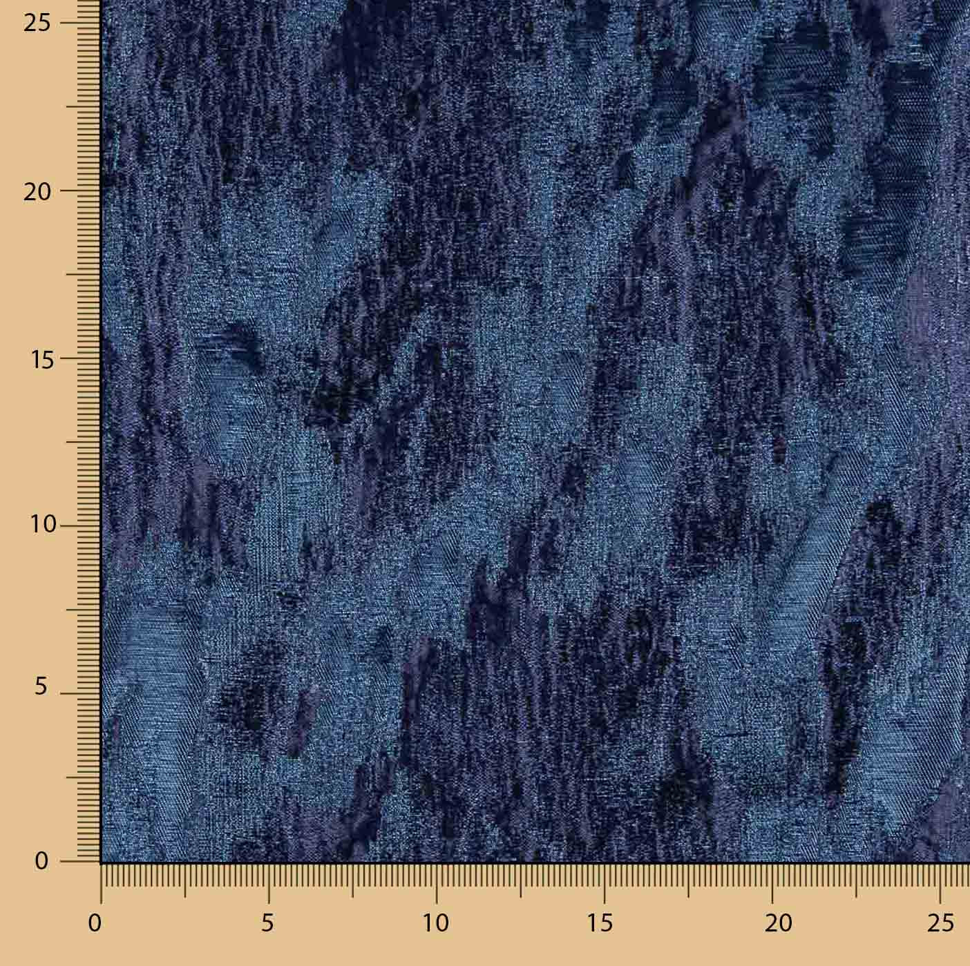 Brokat Lurex Brokat Abstrakter Druck Marineblau - Ribes y Casals