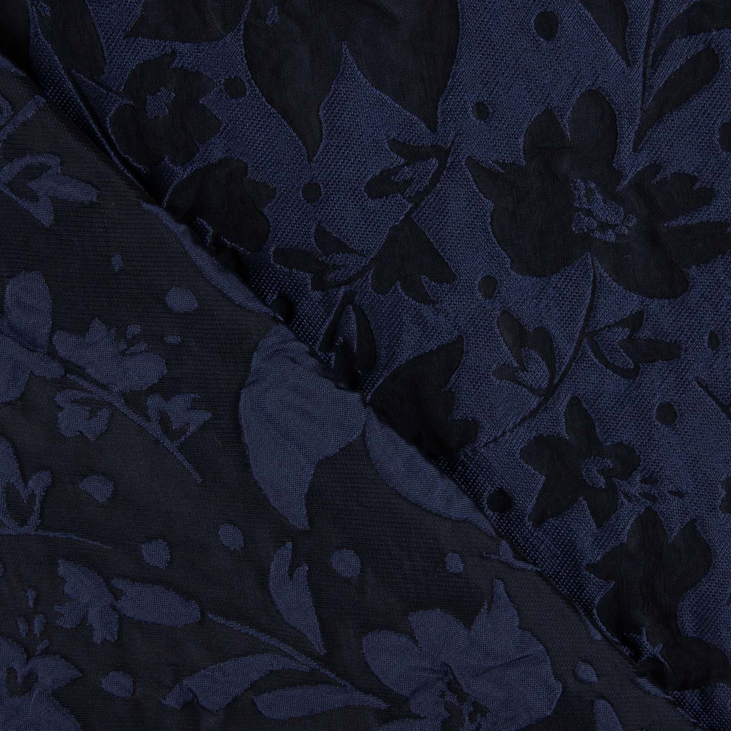 Brokat Marineblau Florale Prägung - Ribes y Casals