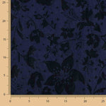 Brokat Marineblau Florale Prägung - Ribes y Casals