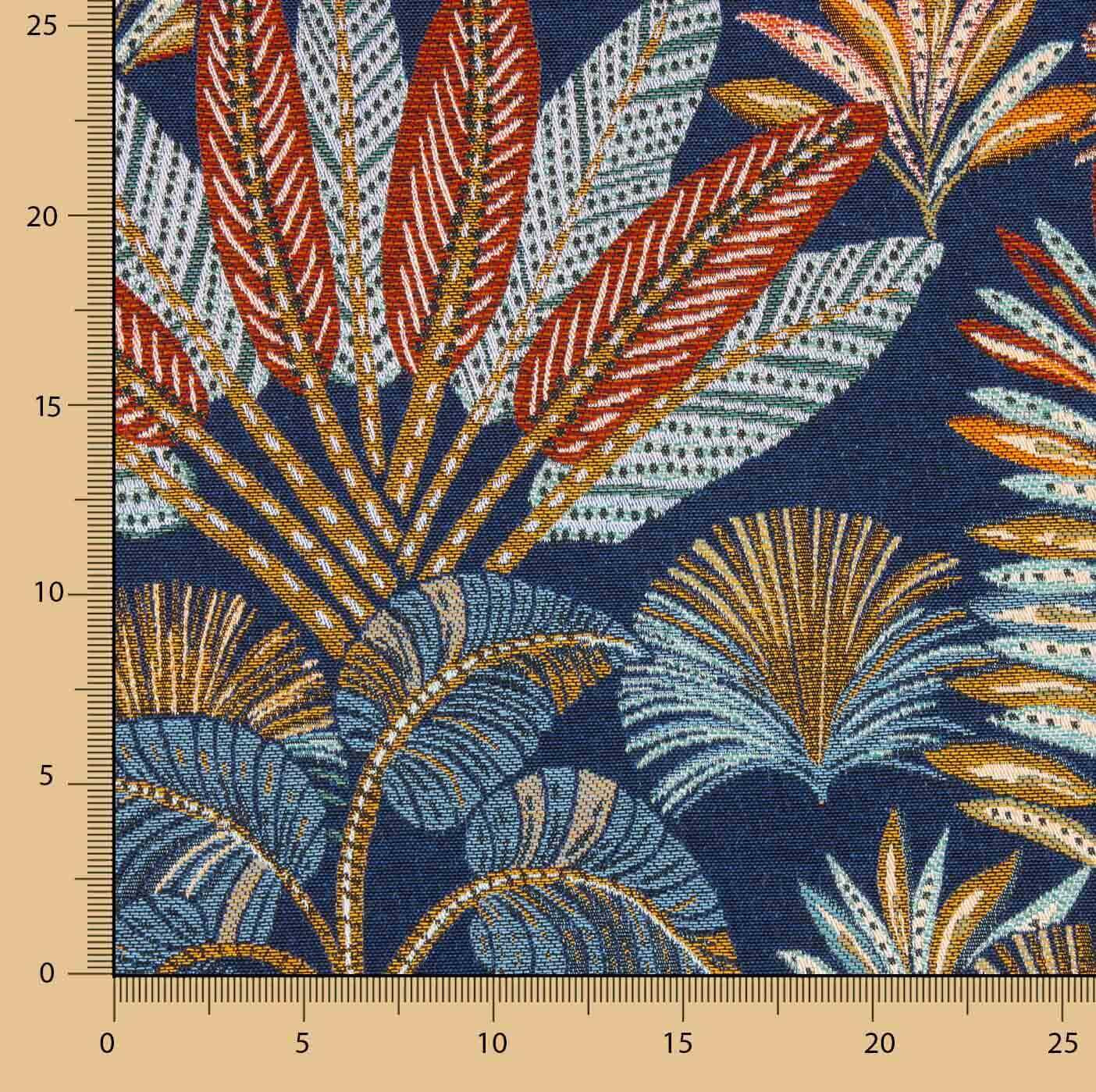 Gobelin Gobelin Exotic Leaves Blauer Hintergrund - Ribes y Casals