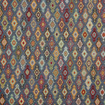 Gobelin Ethnisches Muster Rhombus Blauer Hintergrund - Ribes y Casals