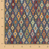 Gobelin Ethnisches Muster Rhombus Blauer Hintergrund - Ribes y Casals
