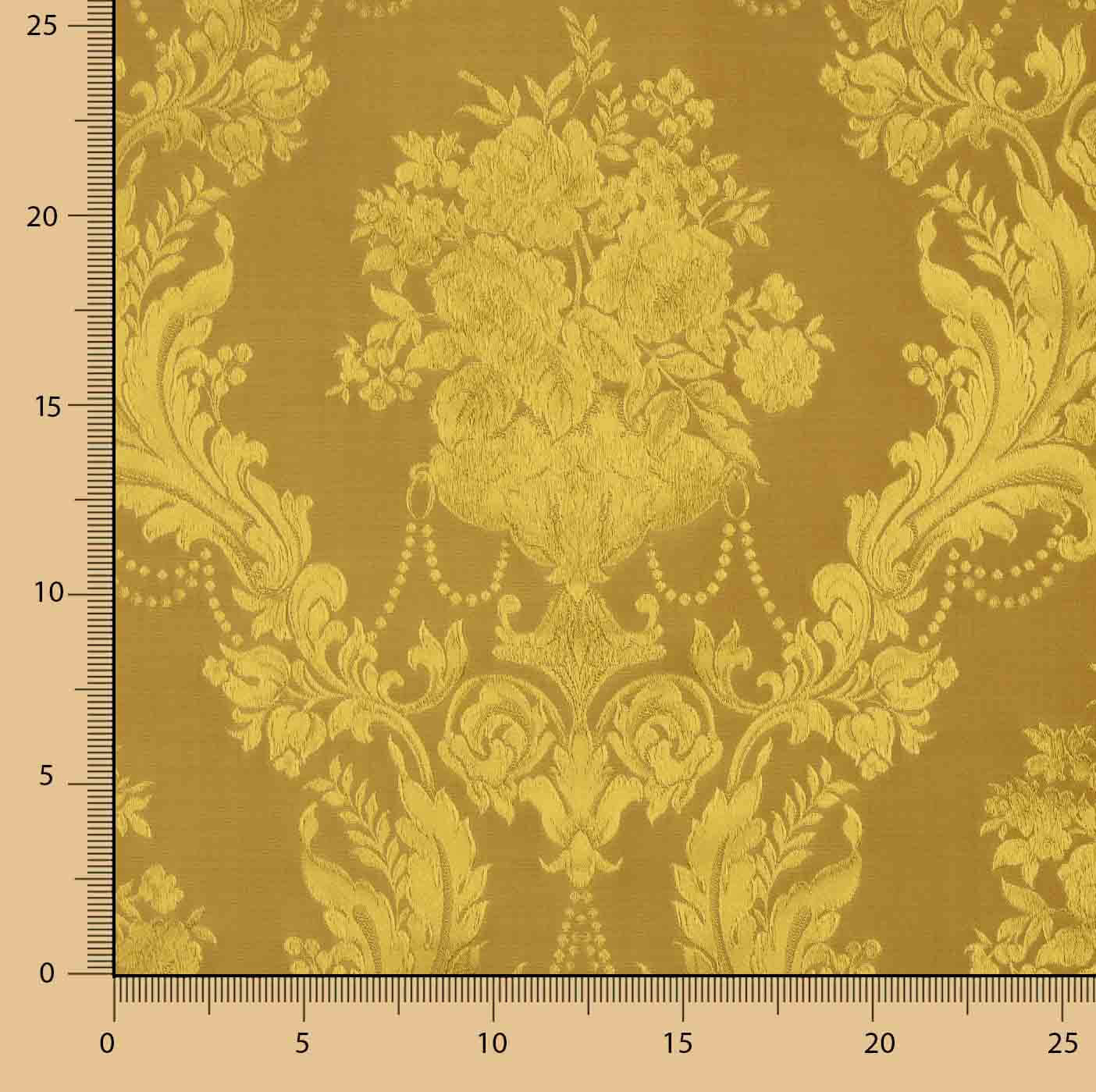 Klassischer goldener Floral-Jacquard - Ribes y Casals