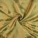Klassischer floraler Jacquard in Grün und Gold - Ribes y Casals