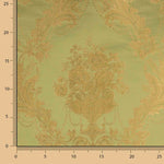 Klassischer floraler Jacquard in Grün und Gold - Ribes y Casals