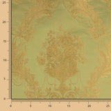 Klassischer floraler Jacquard in Grün und Gold - Ribes y Casals