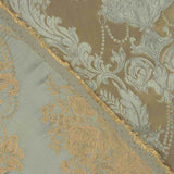 Klassischer Blumenjacquard in Blassgrün und Beige - Ribes y Casals
