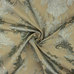 Klassischer Blumenjacquard in Blassgrün und Beige - Ribes y Casals