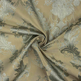 Klassischer Blumenjacquard in Blassgrün und Beige - Ribes y Casals