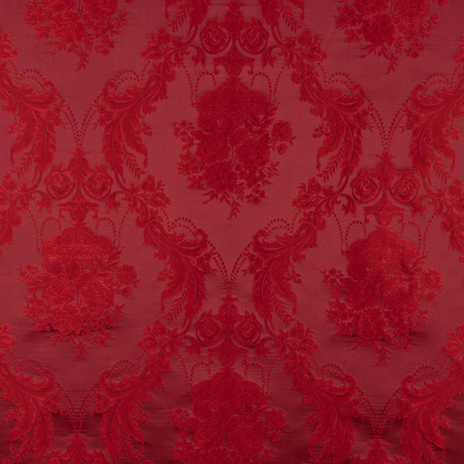 Jacquard Floral Klassisch Rot - Ribes y Casals